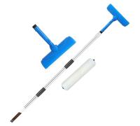 Rouleau de peinture pour plafond | Applicateur anti-goutte avec bouclier | Rouleau de peinture en acier inoxydable pour maison, cuisine, salle de bain, salon, garage, intérieur, meubles, armoire, mur