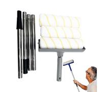 Rouleau de peinture professionnel - Rouleau de peinture ergonomique avec manche télescopique pour murs, meubles et plafonds, décoration intérieure, projets de bricolage