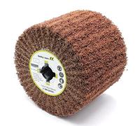 Rouleau de ponçage en non-tissé - Grain 80 - 120 x 100 x 19 mm - Pour meuleuse d'angle avec filetage M14.