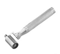 Rouleau de pression avec rouleau plat en acier inoxydable et roulement bimétallique pour utilisation à main sur tissu PVC non tissé et tissu (40 mm)