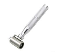 Rouleau de pression avec rouleau plat en acier inoxydable et roulement bimétallique pour utilisation à main sur tissu PVC non tissé et tissu (34 mm)