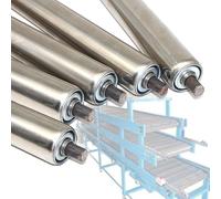 Rouleau de rechange non motorisé Rouleaux de convoyeur en acier inoxydable, 1-2,4 pouces diamètre, 3,9-39, longueur, 5 pièces(60mm/2.4in Dia - 35.4in/900mm)