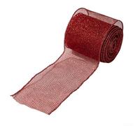 Rouleau de ruban de Noël 5 m x 6,3 cm pour couronne de sapin à faire
