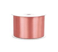 Rouleau de Ruban de Satin 25 m x 50 mm - Décoratif pour Mariage, Baptême, Anniversaire - Unilatéral 5 cm