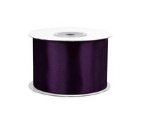 Rouleau de Ruban de Satin 25 m x 50 mm - Décoratif pour Mariage, Baptême, Anniversaire - Unilatéral 5 cm