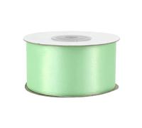 Rouleau de ruban de satin Creativery - 25 m de long et 38 mm de large - Ruban décoratif - Décoration, mariage, baptême, anniversaire Hell Mint 530h