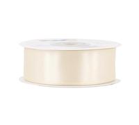 Rouleau de ruban de satin de 25 mm x 25 m - Choix de couleurs en 3/6/12/18/25/38/50/75/100 mm - Couleur résistante et lavable - Ruban cadeau pour emballage, décoration, bricolage - Champagne 815