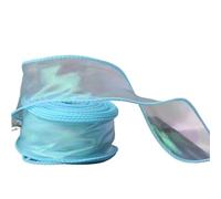 Rouleau de ruban Organza en queue de poisson, 3 pièces, 40mm, 10 mètres/rouleau, for emballage de gâteau, décoration de fête de mariage, Bouquet, couronne, fournitures de couture(Color2)