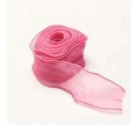 Rouleau de ruban Organza en queue de poisson, 3 pièces, 40mm, 10 mètres/rouleau, for emballage de gâteau, décoration de fête de mariage, Bouquet, couronne, fournitures de couture(B-Barbie Pink)