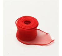 Rouleau de ruban Organza en queue de poisson, 3 pièces, 40mm, 10 mètres/rouleau, for emballage de gâteau, décoration de fête de mariage, Bouquet, couronne, fournitures de couture(B-Bright Red)