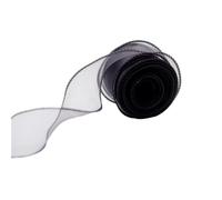 Rouleau de ruban Organza en queue de poisson, 3 pièces, 40mm, 10 mètres/rouleau, for emballage de gâteau, décoration de fête de mariage, Bouquet, couronne, fournitures de couture(B-Black)