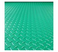 Rouleau de Sol PVC Vinyle Épais, Antidérapant & Imperméable, Relief Diamant, Coupe sur Mesure - Garage, Atelier, Cuisine, Couloir, Escaliers(Green,120x200cm/3.9x6.6ft)