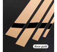 rouleau de stickers muraux décoratifs en acier inoxydable effet miroir doré pour salon~01047
