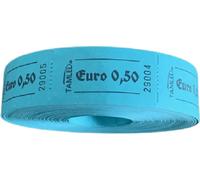 TAMLED Rouleau de tickets Euro 0,50 1 rouleau de 1000 démolitions perforées numérotées en continu pour les marques gastronomiques, festivals, boissons, restauration, événements, événements