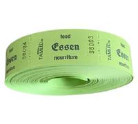 Rouleau de tickets Essen vert, 1000 tickets perforés, numérotés consécutivement, événement client