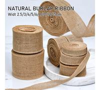 Rouleau de tissu en toile de Jute naturelle, 1/2/5/10M, ruban de Jute pour emballage de cadeaux, projets artisanaux, décoration de maison de mariage, 2.5/3/4/5/6/8/10/15cm de large Width 150mm