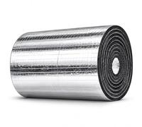 Rouleau de tissu isolant, 5 mm, tapis isolant autocollant avec feuille | Isolation en aluminium avec caoutchouc, revêtement, isolation thermique, isolation phonique, pare-vapeur pour chauffage