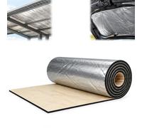 Rouleau de tissu isolant autocollant en aluminium de 5 mm | Isolation thermique - Barrière de vapeur pour chauffage, caravane, fenêtre, toit, sol avec revêtement en caoutchouc (40 cm x