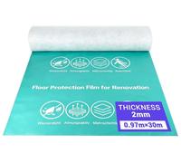 Rouleau de tissu non tissé de 97 cm x 30 m, épaisseur 2 mm, film de protection pour travaux de peinture