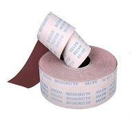Rouleau de toile émeri - Grain 100 - 95 mm x 1 m - Abrasif - Flexible - Pour le ponçage et le polissage du métal, du verre, du bois