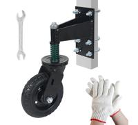Rouleau de transport avec suspension pneumatique, 250 kg, roue de 150 mm, couleur noire