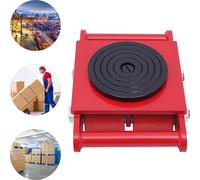 Rouleau de transport pour machines - Rouleau blindé - Capacité de charge 6 t - Rotation à 360° - Roulettes enPolyuréthane- Compact - Poids 15 kg - 1 pièce - Rouge