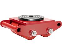 Rouleau de transport - Rouleau blindé - Capacité de charge 6 t - Orientable sur 360° - Roulettes enPolyuréthane- Compact - 15 kg - Rouge