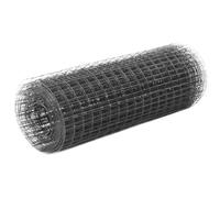 Rouleau de Treillis métallique en Acier, Le PVC Gris a Enduit Le Petit Pain en Acier de Maille du Grillage 25x0.5m 16mm Poulet
