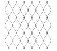 Rouleau de Treillis métallique en Acier, Maille de Corde tissée en Acier Inoxydable 304, for clôture Balcon, Jardin, sécurité, Argent, Tailles Multiples(1m x 9m)