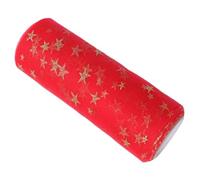 Rouleau de Tulle Étoilé Rouge en Polyester pour Jupe de Table DIY | Pailleté, Pliage Facile, Usage Polyvalent, pour Fonds, Rubans de Chaise et Projets Créatifs