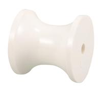 Rouleau D'étrave en Plastique Blanc Roue Inférieure, pour Remorque à | Pièce Légère et Résistante à L'usure, Trou de 8mm, Installation Facile pour Chargement et Mise à L'eau
