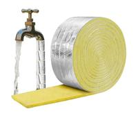 Rouleau d'isolation de tuyau - Ruban thermique autocollant ignifuge de 10 m - Rouleau d'isolation en feuille d'aluminium | Pour CVC, tuyaux d'eau chaude, toit d'hiver, , sous-sol, mur, réchaud