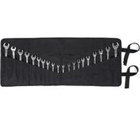 Rouleau d'outils en toile de voile cirée, 24 poches, noir, 85 x 35 cm