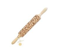 ScrapCooking Rouleau en bois à empreintes Licorne 39 cm