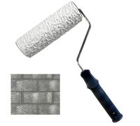Rouleau encreur béton 18 x 5,6 cm DIY professionnel texturé multifonction | Outil d'impression béton pour allée extérieure, patio, allée, cour, commercial