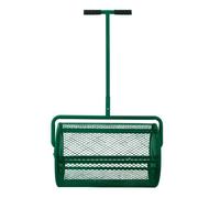 MonsterShop Rouleau épandeur à compost 80 L Vert - Manche extensible 62-67 cm - Gants inclus