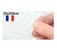 Rouleau Film Bulle 25x250cm Papier à Bulles d'air de diamètre 10mm 35 microns