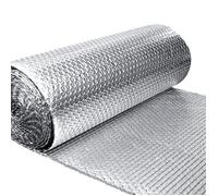 Rouleau isolant à bulles - SODIAL - Doublement réfléchissant - Film aluminium - Barrière radiante - Découpable