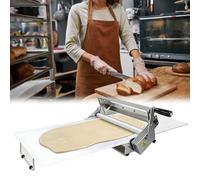 Rouleau manuel en acier inoxydable avec épaisseur réglable, pour pâte feuilletée, croissant, pizza, pâtes - 82,7 x 30 cm