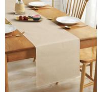 Rouleau Nappe Jute 40x180cm, Chemin Table Toile Lavable, Beige | Chemin Table Toile Jute pour Anniversaire Mariage Baptême Communion