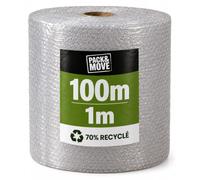 Rouleau papier bulle résistant - 100 m x 1 m - Emballage, Déménagement | Fabriqué en Europe, 70% recy ilm à bulles pour Expédition et Colis - Protection anti-choc