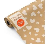 Rouleau papier kraft cœurs 62 cm x 80 m, résistant, Saint-Valentin, boutiques et événements - FP Fiesta Paper