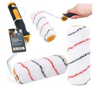 Rouleau Peinture 18 cm Rechange Haute Densité Application Facile Murs Plafonds Façades Manche Ergonomique Kit Bricolage Travaux Rénovation