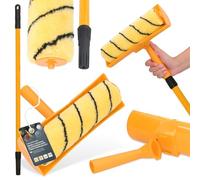 Rouleau Peinture 25 cm Barre Télescopique Réglable 110-200 cm Manche Mural Cintre Réservoir Anti-goutte Plafonds Murs Chambre Intérieures Peindre