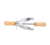 Rouleau pour coupe croissant, cutter à rouleaux avec manche en bois rouleau à pâtisserie pour découper les croissants, 20 x 8 x 6cm