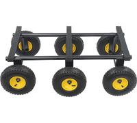 Rouleau pour meubles - 6 roues tout-terrain - Capacité de charge 544 kg - Roues Ø 25,4 cm - Dimensions 100×55,73×33,83 cm - Modèle robuste - Acier au carbone et caoutchouc - Noir