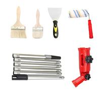 Rouleau pour peinture | Jeu de rouleaux avec extensible multiangle et | Brosse, accessoire pour rénovation de murs, portes, meubles, clôtures, terrasses et touches finales