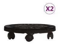 Rouleau pour plantes 2 pcs. 30 cm diamètre noir 170 kg