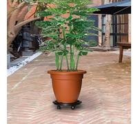 vidaXL Chariots à plantes avec roues 3 pcs Diamètre 30 cm Noir 170 kg