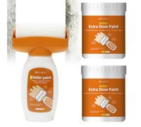 Rouleau Retouche Peinture Blanc Mur, 1500g Peinture Blanche Mur, Peinture de Retouche, Brosse à Rouleau avec Pâte de Réparation Murale Pour Rayures Murales, Graffiti, Taches, Fissures